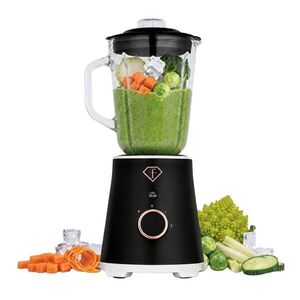 Imagine Blender de masa Fashion TV, Black Rose, 1.5L, 1000W, plastic/sticla, negru/transparent