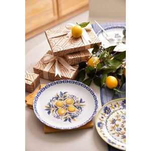 Imagine Set platouri servire desert, Hermia, 710KTP3726, Portelan, Albastru