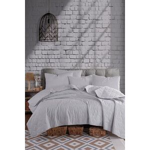 Imagine Cuvertura Single 155x200 cm, L'essentiel Maison, Solid, Bumbac/Poliester, Gri