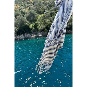Imagine Prosop de plaja, L'essentiel Maison, Helen, 90x160 cm, Bumbac, Albastru navy