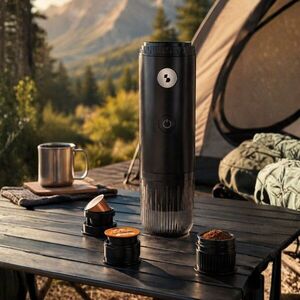 Imagine Espressor reincarcabil 3 in 1, Beper, 80W, 80 ml, 7.5x24.8 cm, ABS/inox, negru
