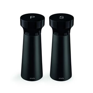 Imagine Set 2 rasnite pentru sare/piper, Amefa, Modern Wood, lemn cauciucat, negru