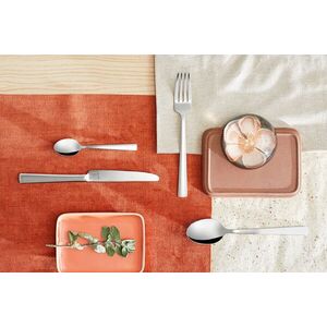 Imagine Set tacamuri 24 piese in cutie de lemn Moderno, Amefa, 6 persoane, inox 18/10, argintiu