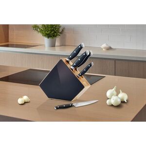 Imagine Set 5 cutite si suport Grand Chef, Richardson Sheffield, 9 cm/13 cm/ 20 cm, inox 13/0, negru