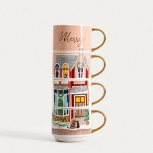 Imagine Set 4 cani Velisse, Homla, 0.2 L, portelan, multicolor