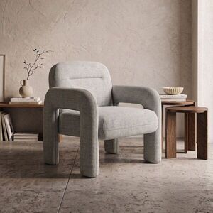 Imagine Fotoliu Alviro, Homla, 78x76x81 cm, MDF/poliester, albastru deschis