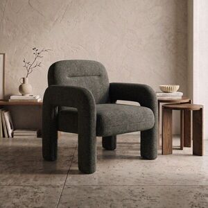 Imagine Fotoliu Alviro, Homla, 78x76x81 cm, MDF/poliester, verde olive