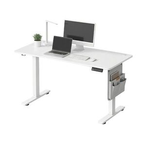 Imagine Birou electric cu inaltime reglabila, Songmics, 180x80x72-120 cm, functie de memorare a 4 inaltimi, alb cloud