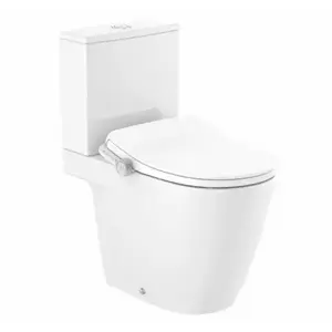 Imagine Set vas WC cu bideu electronic Roca Ona In-Wash, cu capac soft close si rezervor, 39x68cm