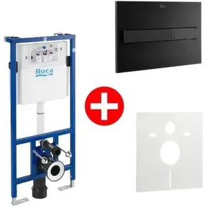 Imagine Set promo Roca Duplo Rezervor WC incastrat cu cadru, clapeta de actionare si izolare fonica