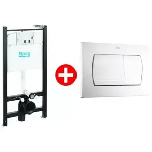 Imagine Set promo Roca Active Rezervor WC incastrat cu cadru si clapeta de actionare
