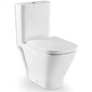 Imagine Set promo Vas WC pe pardoseala cu rezervor aparent si capac soft close Roca The Gap 37x65 cm evacuare orizontala