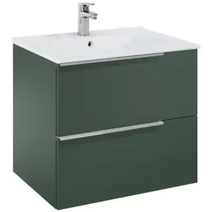 Imagine Set mobilier baie si lavoar Roca Elegant Plus 61x46xH55 cm, verde