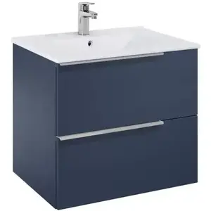 Imagine Set mobilier baie si lavoar Roca Elegant Plus 61x46xH55 cm, albastru