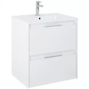 Imagine Set Mobilier baie si lavoar Roca Alpine 60x46xH57 cm, alb lucios