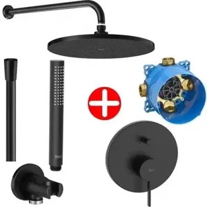 Imagine Set Promo Sistem dus incastrat fara termostat Roca Ona, negru mat