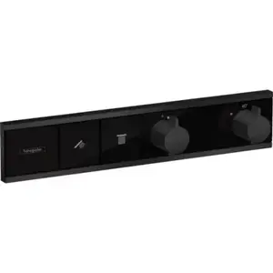 Imagine Baterie cada-dus Hansgrohe RainSelect ascuns cu termostat negru