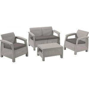 Imagine Set mobilier de gradina Corfu Gri-deschis