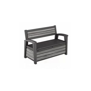 Imagine Banca de gradina cu lada depozitare 227 L Keter 261848 Deco Garden Bench gri