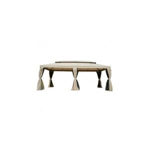 Imagine Pavilion Gazebo VELOR lungime 300 latime 600 inaltime 275 negru cu bej