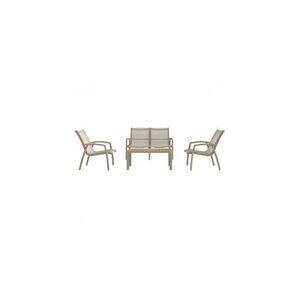 Imagine Set mobilier terasa si gradina, MARTA, canapea 2 locuri + 2 fotolii cu masuta, sampanie, polipropilena