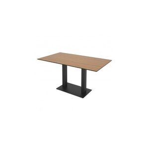 Imagine Masa dining pentru gradina, dreptunghiulara, ELIO, 140x80 cm, negru cu natur, blat HPL, structura aluminiu si otel