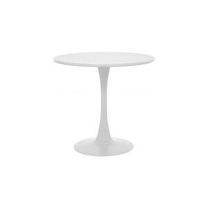 Imagine Masa dining pentru gradina rotunda PLEZURO diametru 80 cm alb din otel