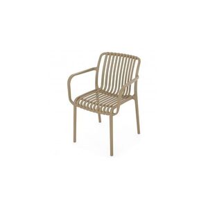 Imagine Scaun dining exterior ALPINE bej din polipropilena