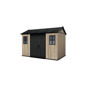 Imagine Casuta de gradina Keter Apex 7.5 x 11, plastic Decocoat, cu podea inclusa, Ashwood (frasin)