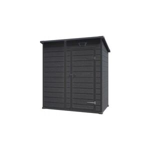 Imagine Magazie de gradina Keter Essential 6 x 4, plastic, cu podea inclusa, antracit negru
