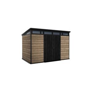 Imagine Casuta de gradina Keter Penthouse 11 x 7 Signature Venetian, plastic Decocoat, cu podea inclusa, Ashwood