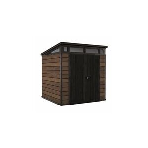 Imagine Casuta de gradina Keter Penthouse 7 x 7 Signature Venetian, plastic Decocoat, cu podea inclusa, maro antracit