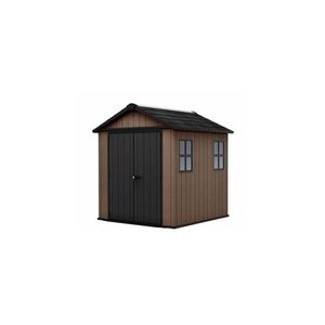Imagine Magazie de gradina Keter Newton Plus 7 x 7.5, plastic EVOTECH, cu podea inclusa, maro