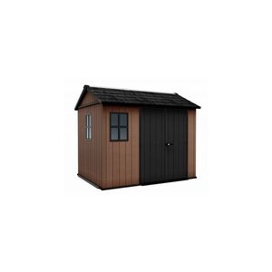 Imagine Casuta de gradina Keter Newton Plus 9 x 7.5, plastic EVOTECH, cu podea inclusa, maro