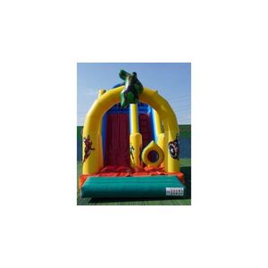 Imagine Centru de joaca gonflabil jungla cu tobogan, PVC profesional, 7 x 4 x 7 m, multicolor