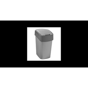 Imagine Cos gunoi cu capac Flip 10 L, plastic, antracit gri