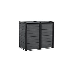 Imagine Dulap depozitare pentru pubele de gunoi, Keter HIDE AWAY, 240 L, Gri