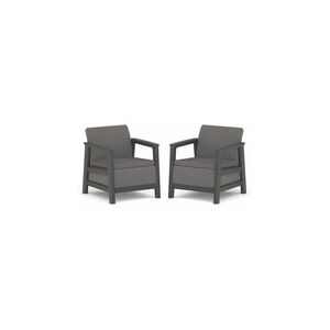 Imagine Set 2 fotolii gradina Keter Scandi Linea Duo, plastic, gri montan grafit