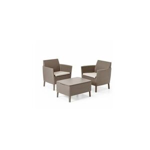Imagine Set mobilier gradina Keter Salemo 2 locuri, fotolii cu masa, cappuccino