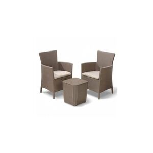 Imagine Set Mobilier de Balcon IOWA KETER Cappucino (Luzon Flat)