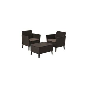 Imagine Set mobilier gradina Keter Salemo 2 locuri, fotolii cu masa, maro bej