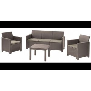 Imagine Set Mobilier De Gradina Cu Masa Clasica KETER ELODIE 5 Locuri Cappucino