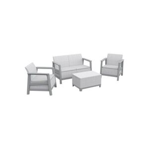 Imagine Set mobilier de gradina, Keter, Scandi Linea, 4 locuri, Gri Bej