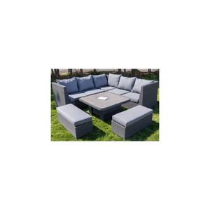 Imagine Set mobilier premium de terasa gradina, Durham, rattan