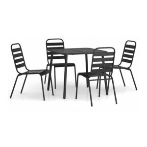 Imagine Set de masa pentru gradina, 5 piese, antracit, otel