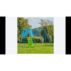 Imagine Set TP Explorer negru cu cadru de catarare metalic si tobogan