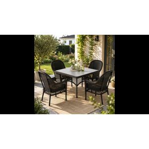 Imagine Set mobilier terasa si gradina SUSAN cu 4 scaune si masa, 4 locuri