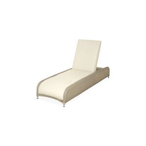 Imagine Sezlong gradina ERIN reglabil natur/crem 213x71x38.5 cm