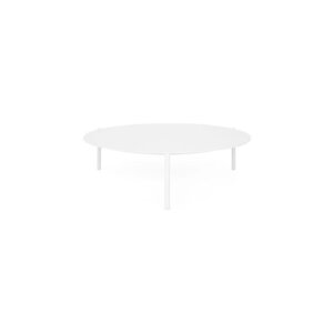 Imagine Masuta de cafea pentru gradina AMBIENCE alba, din aluminiu, diamentru 103, h28.5 cm