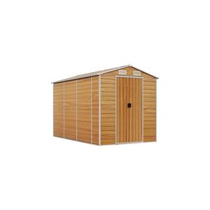 Imagine Sopron de gradina, maro deschis, 191x300x198 cm, otel galvanizat